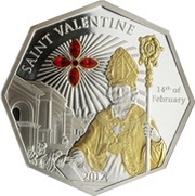 5 Dollars - Elizabeth II St. Valentine, Cook Islands, 2012 reverse image