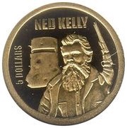 5 Dollars - Elizabeth II Ned Kelly, Cook Islands, 2013 reverse image