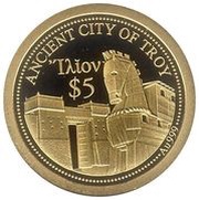 5 Dollars - Elizabeth II Troy, Cook Islands, 2013 reverse image