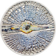 5 Dollars - Elizabeth II Chelyabinsk Meteorite, Cook Islands, 2013 reverse image
