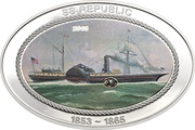 5 Dollars - Elizabeth II Steamship SS Republic, Cook Islands, 2013 reverse image