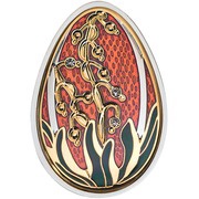 5 Dollars - Elizabeth II Egg-Beauty in Red, Cook Islands, 2013 reverse image