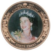 5 Dollars - Elizabeth II Queen Elizabeth II, Cook Islands, 2013 reverse image