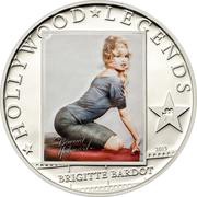 5 Dollars - Elizabeth II Brigitte Bardot, Cook Islands, 2013 reverse image