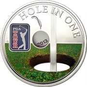 5 Dollars - Elizabeth II PGA Tour, Cook Islands, 2013 reverse image