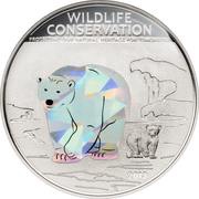 5 Dollars - Elizabeth II Polar Bear, Cook Islands, 2013 reverse image