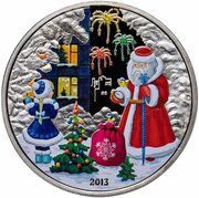 5 Dollars - Elizabeth II Santa Claus, Cook Islands, 2013 reverse image