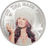 5 Dollars - Elizabeth II Tina Maze, Cook Islands, 2014 reverse image