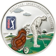5 Dollars - Elizabeth II PGA Tour, Cook Islands, 2014 reverse image