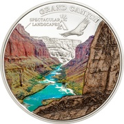 5 Dollars - Elizabeth II Grand Canyon, Cook Islands, 2014 reverse image