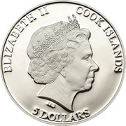 5 Dollars - Elizabeth II Moldavite Impact obverse image