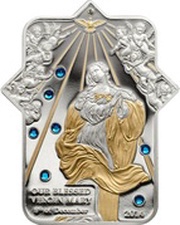 5 Dollars - Elizabeth II Immaculate Conception, Cook Islands, 2014 reverse image