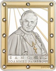 5 Dollars - Elizabeth II Canonization of Pope John Paul II, Cook Islands, 2014 reverse image
