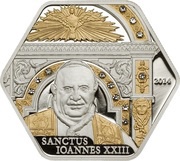 5 Dollars - Elizabeth II Canonization of Pope John XXIII, Cook Islands, 2014 reverse image