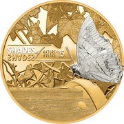 5 Dollars - Elizabeth II Butterfly, Cook Islands, 2015 reverse image