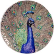 5 Dollars - Elizabeth II Peacock, Cook Islands, 2015 reverse image