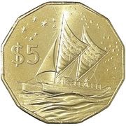 5 Dollars - Elizabeth II 4th portrait reverse image