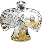 5 Dollars - Elizabeth II World Peace Day, Cook Islands, 2015 reverse image