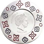5 Dollars - Elizabeth II Murrine Millefiori Glass Art 2016 obverse image