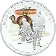 1 Dollar - Elizabeth II 4th Portrait - 150th anniversary of the Burke and Wills Expedition, Australia, 2010 reverse image