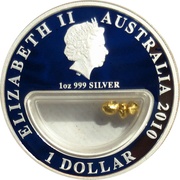 1 Dollar - Elizabeth II 4th Portrait - Treasures of Australia - Gold obverse image