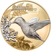 5 Dollars - Elizabeth II Hummingbird, Cook Islands, 2017 reverse image