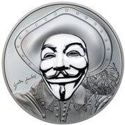 5 Dollars - Elizabeth II Guy Fawkes Mask, Cook Islands, 2017 reverse image