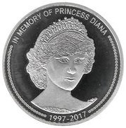 5 Dollars - Elizabeth II Lady Diana, Cook Islands, 2017 reverse image