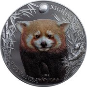 5 Dollars - Elizabeth II Red Panda, Cook Islands, 2017 reverse image