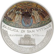 5 Dollars - Elizabeth II Basilica San Vitale, Cook Islands, 2017 reverse image