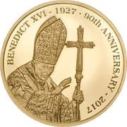 5 Dollars - Elizabeth II Pope Benedict XVI, Cook Islands, 2017 reverse image