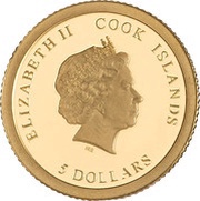 5 Dollars - Elizabeth II Gold Panda 35th Anniversary obverse image