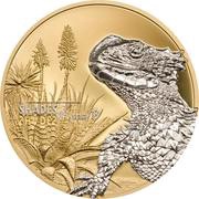 5 Dollars - Elizabeth II Sungazer Lizard, Cook Islands, 2018 reverse image