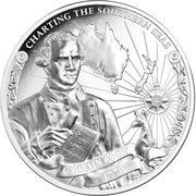 5 Dollars - Elizabeth II Captain Cook: Charting the Southern Seas, Cook Islands, 2018 reverse image