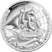 5 Dollars - Elizabeth II Captain Cook: Endeavour Sets Sail, Cook Islands, 2018 reverse image