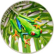 5 Dollars - Elizabeth II Tree Frog, Cook Islands, 2018 reverse image