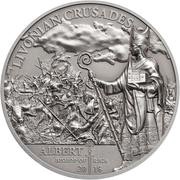 5 Dollars - Elizabeth II Livonian Crusades, Cook Islands, 2018 reverse image