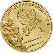 5 Dollars - Elizabeth II Centenary of World War I, Cook Islands, 2018 reverse image