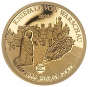 5 Dollars - Elizabeth II Kniefall von Warschau, Cook Islands, 2020 reverse image