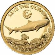 5 Dollars - Elizabeth II Save the Ocean, Cook Islands, 2020 reverse image