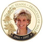 5 Dollars - Elizabeth II Princess Diana, Cook Islands, 2021 reverse image