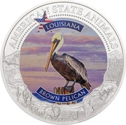 5 Dollars - Elizabeth II Brown Pelican, Cook Islands, 2021 reverse image