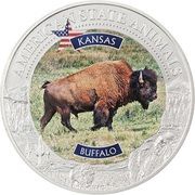 5 Dollars - Elizabeth II Buffalo, Cook Islands, 2021 reverse image