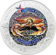 5 Dollars - Elizabeth II Dungeness Crab, Cook Islands, 2021 reverse image
