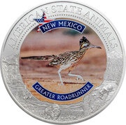 5 Dollars - Elizabeth II Greater Roadrunner, Cook Islands, 2021 reverse image