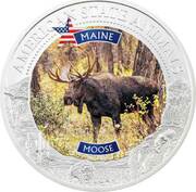 5 Dollars - Elizabeth II Moose, Cook Islands, 2021 reverse image
