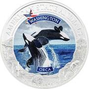 5 Dollars - Elizabeth II Orca, Cook Islands, 2021 reverse image