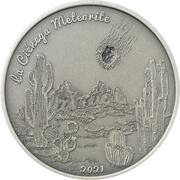 5 Dollars - Elizabeth II La Ciénega Meteorite, Cook Islands, 2021 reverse image