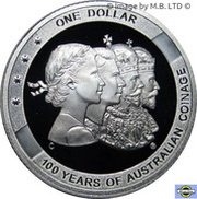 1 Dollar - Elizabeth II 4th Portrait - Australian Coinage - Silver Proof, Australia, 2010 reverse image