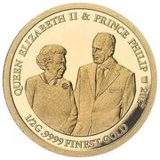 5 Dollars - Elizabeth II 70th Wedding Anniversary, Cook Islands, 2021 reverse image